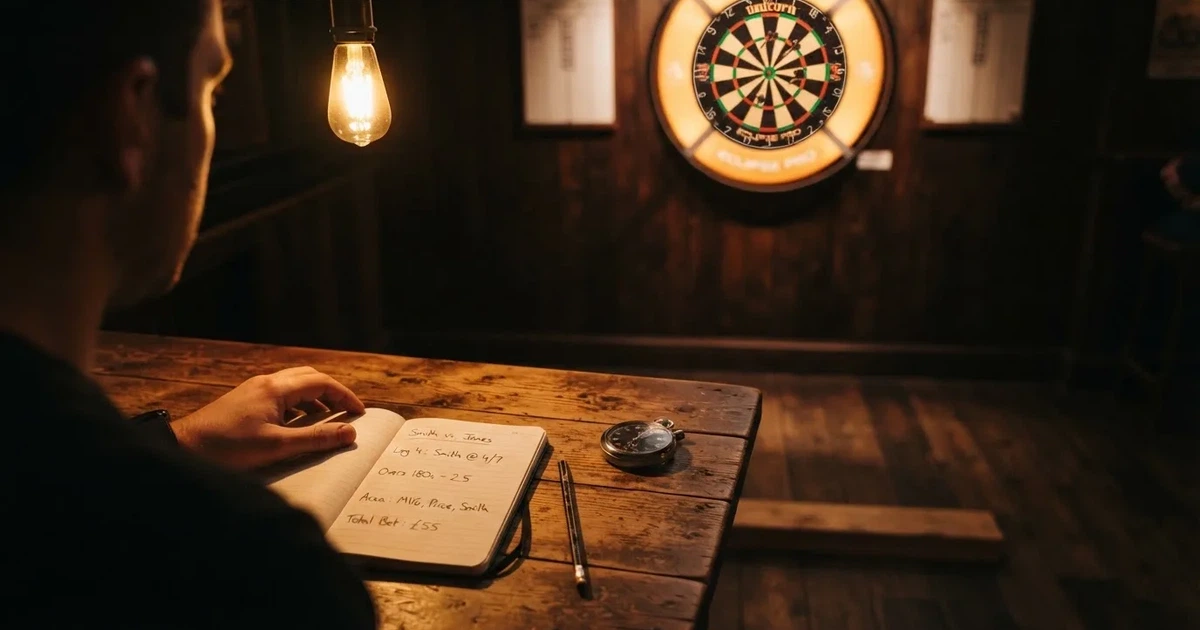 An open notebook with a pencil and a stopwatch on a wooden table
