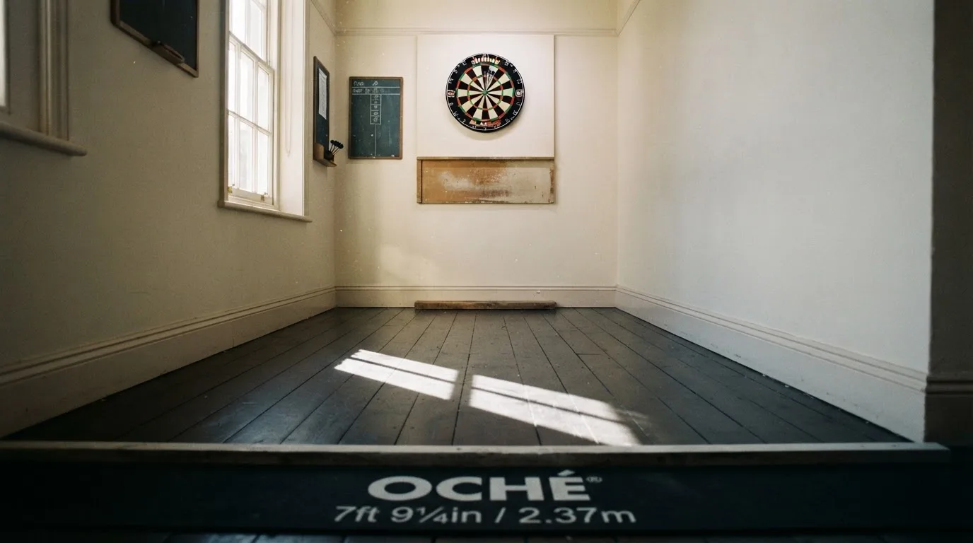 An empty courtroom with wooden benches in morning light